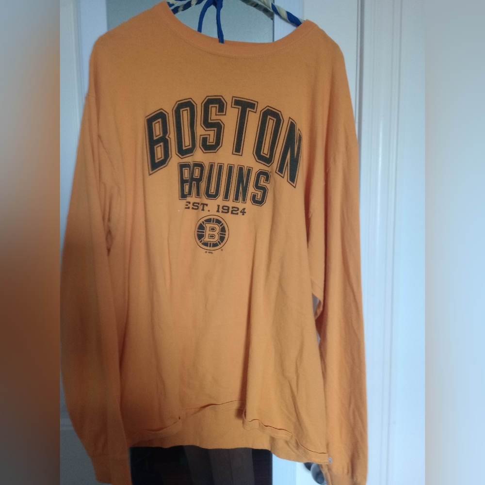Boston Bruins Orange Long Sleeve Shirt